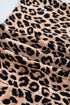 Western Leopard Print Lace Trim Ruffled Wide Leg Jumpsuit