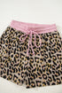 Western Leopard Print Long Sleeve Pullover Short Set