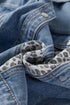 Western Leopard Print Patchwork Flap Detail Denim Outerwear