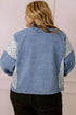 Western Leopard Print Patchwork Flap Detail Denim Outerwear