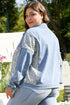 Western Leopard Print Patchwork Flap Detail Denim Outerwear