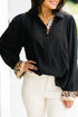 Western Leopard Print Patchwork Ruffled Long Sleeve Blouse