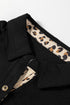 Western Leopard Print Patchwork Ruffled Long Sleeve Blouse
