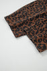Western Leopard Print Patchwork Seam Detail Wide Leg Jeans
