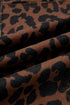 Western Leopard Print Patchwork Seam Detail Wide Leg Jeans