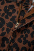 Western Leopard Print Patchwork Seam Detail Wide Leg Jeans
