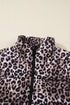 Western Leopard Print Quilted Full Zip Puffer Vest