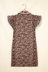 Western Leopard Print Rick Rack Button Down Mini Dress