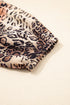 Western Leopard Print Ruffled Long Sleeve Mini Dress