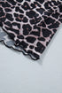 Western Leopard Print Sheer Mesh Short Sleeve Top