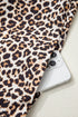 Western Leopard Print Striped Collar Long Sleeve Flared Mini Dress