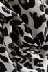 Western Leopard Print Striped Collar Long Sleeve Flared Mini Dress