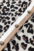 Western Leopard Print Striped Collar Long Sleeve Flared Mini Dress