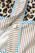 Western Leopard Print Striped Trim Drop Waist Mini Dress