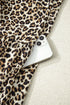 Western Leopard Print Striped Trim Drop Waist Mini Dress