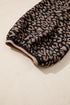 Western Leopard Print Textured Bubble Sleeve Shift Mini Dress