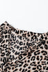 Western Leopard Print Tiered Wide Sleeve Maxi Dress