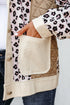 Western Leopard Print Waffle Knit Quilted Patchwork Jacket