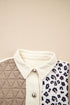 Western Leopard Print Waffle Knit Quilted Patchwork Jacket