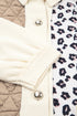 Western Leopard Print Waffle Knit Quilted Patchwork Jacket