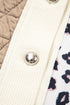 Western Leopard Print Waffle Knit Quilted Patchwork Jacket