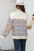 Western Leopard Print Waffle Knit Quilted Patchwork Jacket
