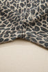 Western Leopard Print Wide Leg Denim Overall Jumpsuit