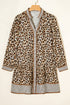 Western Leopard Striped Patchwork Three Quarter Sleeve Mini Dress