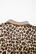 Western Leopard Striped Patchwork Three Quarter Sleeve Mini Dress