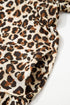 Western Leopard Striped Patchwork Three Quarter Sleeve Mini Dress