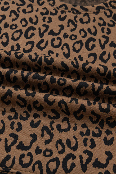 Western Leopard Varsity Striped Long Sleeve Pant Set