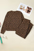 Western Leopard Varsity Striped Long Sleeve Pant Set