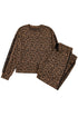 Western Leopard Varsity Striped Long Sleeve Pant Set