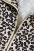 Western Leopard Zip Neck T Shirt Plus Size Mini Dress