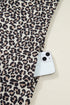 Western Leopard Zip Neck T Shirt Plus Size Mini Dress