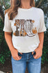 Western Letter Print Harvest Themed Casual Graphic Tee