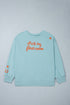 Western Letter Print Loose Round Neck Sweatshirt