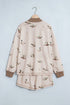 Western Mallard Patchwork Zip Pullover Short Set