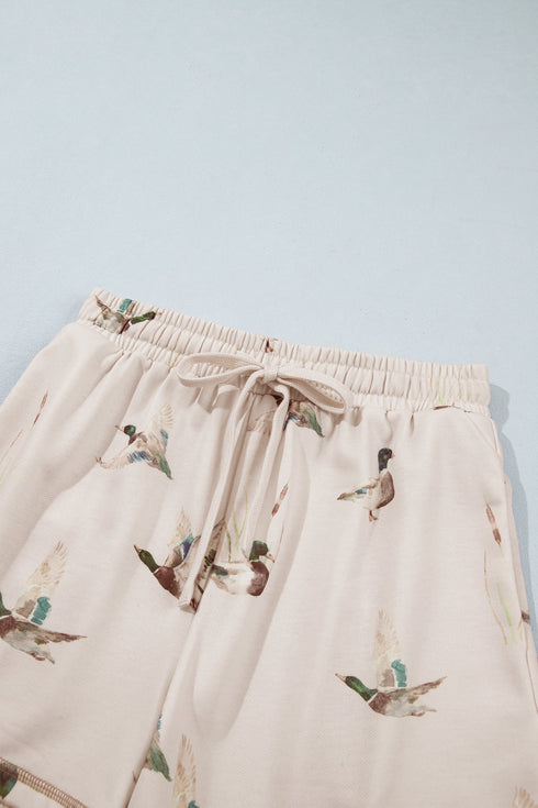 Western Mallard Patchwork Zip Pullover Short Set