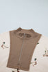Western Mallard Patchwork Zip Pullover Short Set