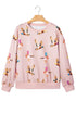 Western Motif Drop Shoulder Long Sleeve Sweatshirt