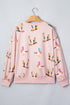 Western Motif Drop Shoulder Long Sleeve Sweatshirt