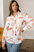 Western Motif Print Long Sleeve Button Up Shirt