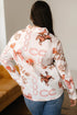 Western Motif Print Long Sleeve Button Up Shirt