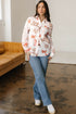 Western Motif Print Long Sleeve Button Up Shirt