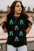 Western Motif Sequin Patch Short Sleeve Tee