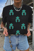 Western Motif Sequin Patch Short Sleeve Tee