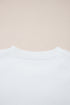 Western Motif Textured Graphic Crew Neck Pullover Sweater