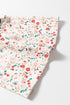 Western Patchwork Floral Print Button Up Henley Blouse