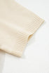 Western Patchwork Knit Polo Collar Short Sleeve Sweater